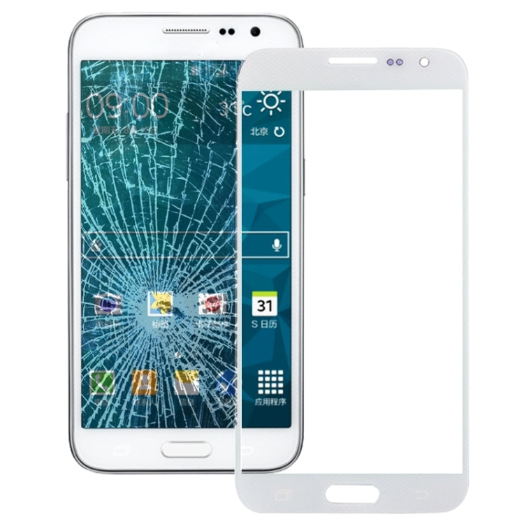 For Galaxy Core Max / G5108 Front Screen Outer Glass Lens (White)