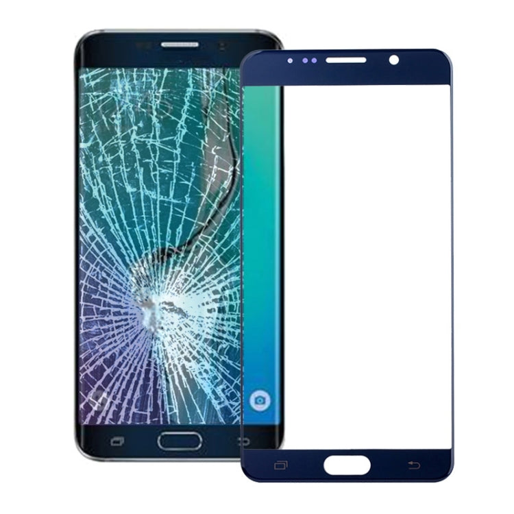 For Galaxy Note 5  Front Screen Outer Glass Lens (Dark Blue)