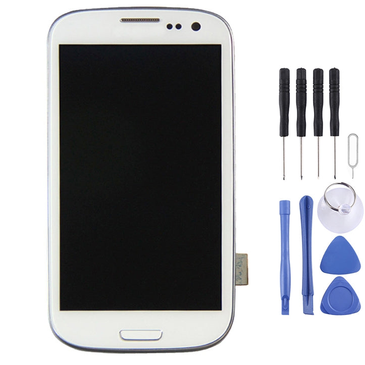 Original LCD Display + Touch Panel with Frame for Galaxy SIII LTE / i9305