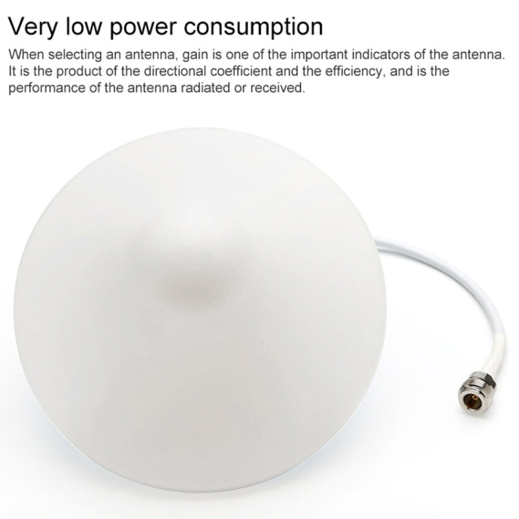 800~960/1710~2500MHZ 5dBi Ceiling Mount Omni Antenna (N Female Connector)(White)