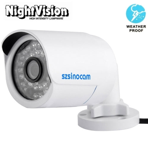 szsinocam SN-IPC-5003CS H.264 Digital HD Video Infrared 1920*1080P Waterproof Camera, 2.0 Mega Pixels, 4.0mm Megapixel IP lens, Motion Detection / Privacy Mask and 20m IR Night Vision, Compliant to Onvif 2.3(White)