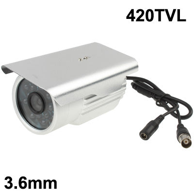 1/3 SHARP Color 420TVL CCD Waterproof Camera, IR Distance: 20m, View Angle