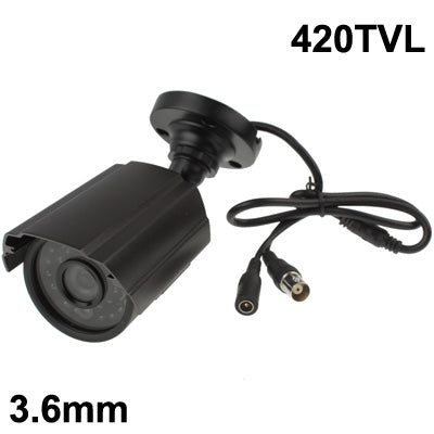 1/3 SHARP Color 420TVL CCD Waterproof Camera, IR Distance: 10m, View Angle 80 Degree , Lens Mount: 3.6mm (Sharp 652RN)