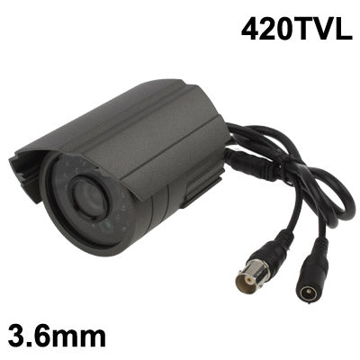 1/3 SHARP Color 420TVL CCD Waterproof Camera, IR Distance: 20m, View Angle 80 Degree , Lens Mount: 3.6mm (Sharp 722RP)