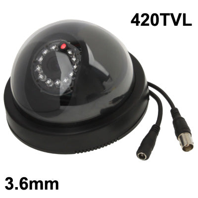 1/3 SHARP Color 420TVL CCD Waterproof Camera, IR Distance: 10m, Lens Mount: 3.6mm (Sharp 349)(Black)
