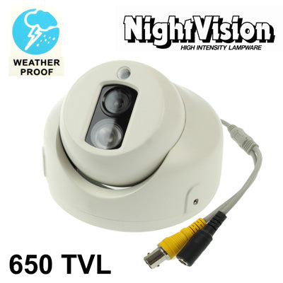 1 / 3 SONY 650TVL 6mm Lens Array IR & Waterproof Color Dome CCD Video Camera, IR Distance: 50m (Size: 120(L) x 120(W) x 80(H) mm)