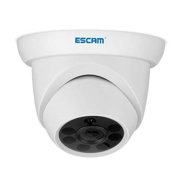 ESCAM QH001 ONVIF H.265 1080P P2P IR Dome IP Camera with Smart Analysis Function, Support Night Vision and Motion Detection(White)