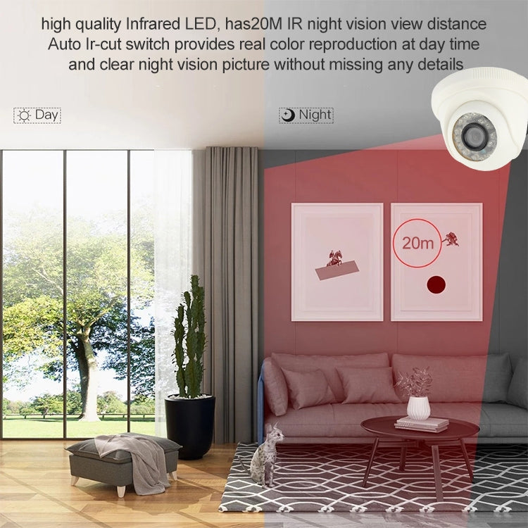 CMOS 420TVL 3.6mm Lens ABS Material Color Infrared Camera with 24 LED, IR Distance: 20m