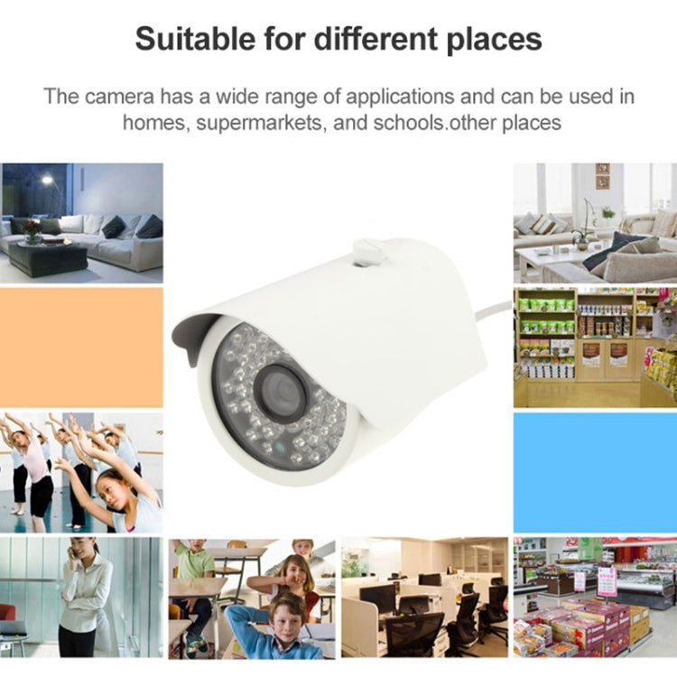3.6mm Lens CMOS IR & Waterproof Color CCD Video Camera, IR Distance: 50m(White)