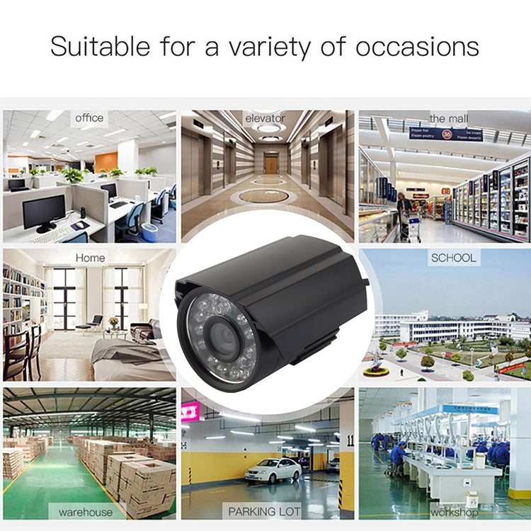 CMOS 420TVL 6mm Lens Metal Material Color Infrared Camera with 24 LED, IR Distance: 20m