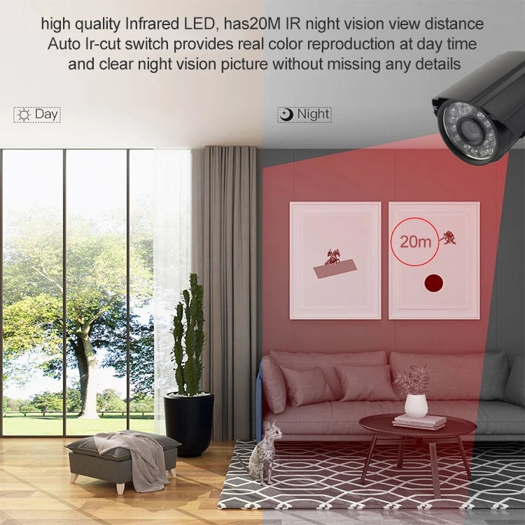 CMOS 420TVL 6mm Lens Metal Material Color Infrared Camera with 24 LED, IR Distance: 20m