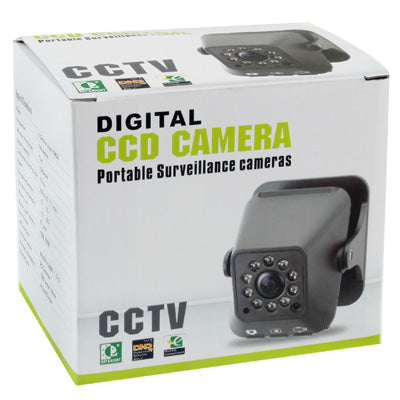 Digital CCD Camera Portable Surveillance Camera , 10 IR LED Light, Support TF Card, AVI Video format, Loop Recording & Motion Detection  / AV OUT function, Viewing Angle: 140 Degree(Black)