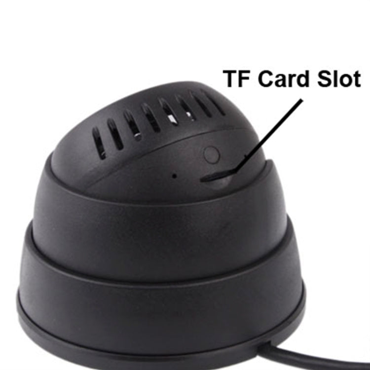 USB Motion Detection Night Vision Home Security DVR Dome Camera with TF Card Slot, Support Loop Recording / Simultaneous Recording / Clock Adjustment(Black)
