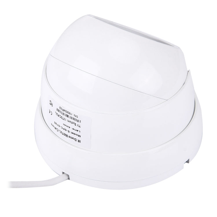 szsinocam 1/3 inch SONY 800TVL Lens IR & Waterproof Color Dome CCD Video Camera, IR Distance: 25m(White)