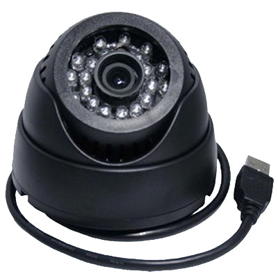 USB Motion Detection Night Vision Home Security DVR Dome Camera with TF Card Slot, Support Loop Recording / Simultaneous Recording (only US Plug)(Black)