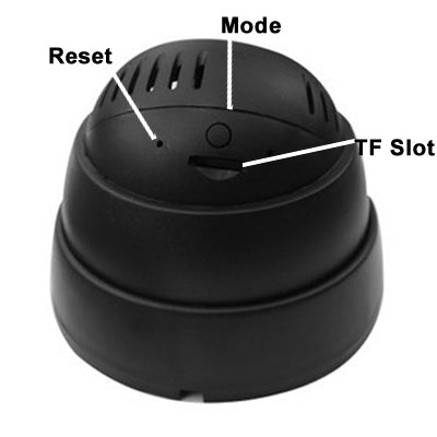 USB Motion Detection Night Vision Home Security DVR Dome Camera with TF Card Slot, Support Loop Recording / Simultaneous Recording (only US Plug)(Black)