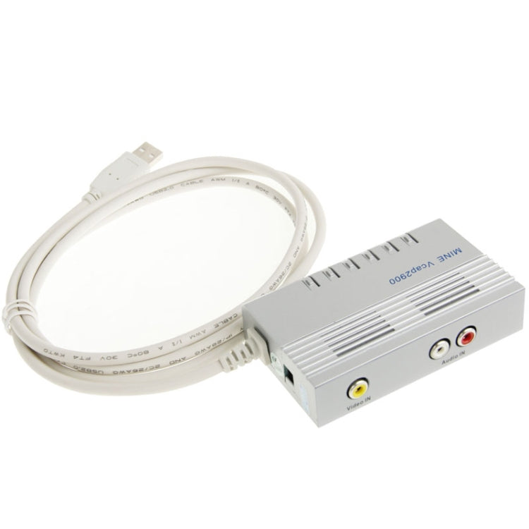 Mine Vcap 2900 USB Video Capture Box, Plug and Play, Compatible with Android / Mac OS / Linux / Windows Operate System(Silver)