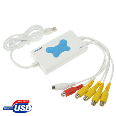 4CH USB 2.0 DVR Video Audio Full Real-time Capture Card, Support 4CH Video Input & 2CH Audio Input