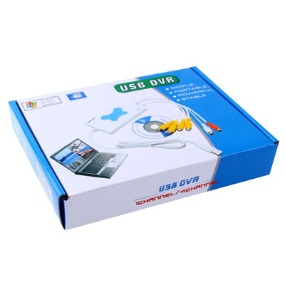4CH USB 2.0 DVR Video Audio Full Real-time Capture Card, Support 4CH Video Input & 4CH Audio Input (Grey)