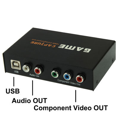 USB 2.0 Game Capture Device, Support 1080i HD on TV, Capture XBOX 360 / PS3 Gaming(Black)