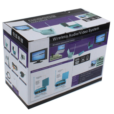 2.4GHz 4 Channels Wireless Audio / Video Transmitter & Receiver System with IR Extender Feature, Maximum Transmission Distance: 150m