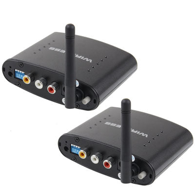 2.4GHz 4 Channels Wireless AV Transmitter & Receiver, Compatible with DVD, DVR, CCD Camera, IPTV, Satellite Set-Top Box and Other AV Output Devices, Support Infrared Remote Control, Maximum Transmission Distance: 350m