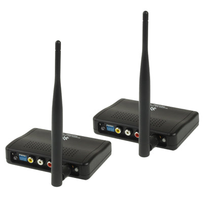 2.4GHz 4 Channels Wireless AV Transmitter & Receiver, Compatible with DVD, DVR, CCD Camera, IPTV, Satellite Set-Top Box and Other AV Output Devices, Maximum Transmission Distance: 300m(Black)