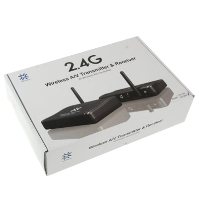 2.4GHz 4 Channels Wireless AV Transmitter & Receiver, Compatible with DVD, DVR, CCD Camera, IPTV, Satellite Set-Top Box and Other AV Output Devices, Maximum Transmission Distance: 300m(Black)