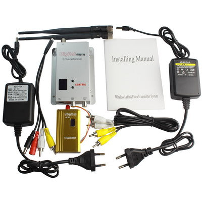 1.2GHz 1500mW 8 Channel Digital Wireless AV transmitter & receiver(Golden)