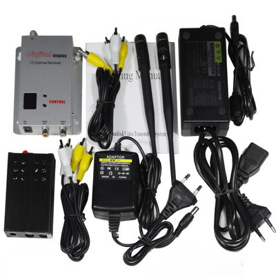 1.2GHz 2500mW 8 Channel Digital Wireless AV transmitter & receiver(Black)