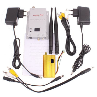 1.2GHz 700mW 15 Channels Wireless Room-to-Room Audio/Video Transmitter Receiver(Silver)