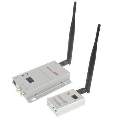 1.2GHz 500mW 15 Channels Wireless Room-to-Room Audio/Video Transmitter Receiver(Silver)
