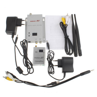 1.2GHz 500mW 15 Channels Wireless Room-to-Room Audio/Video Transmitter Receiver(Silver)