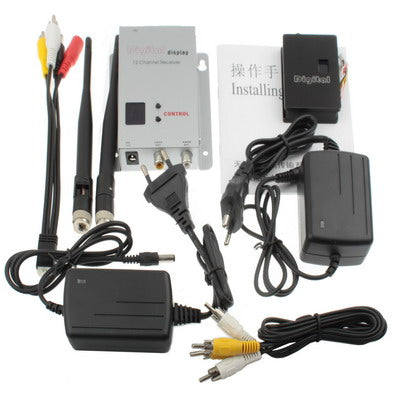1.2GHz 1.5W 8 Channel Digital Wireless AV transmitter & receiver(Golden)