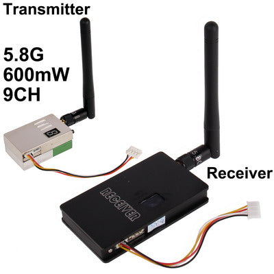 5.8G 600mW 9CH Wireless AV Transmitter & Receiver , Transmitting Range: 800-1100m (In Open Fields)