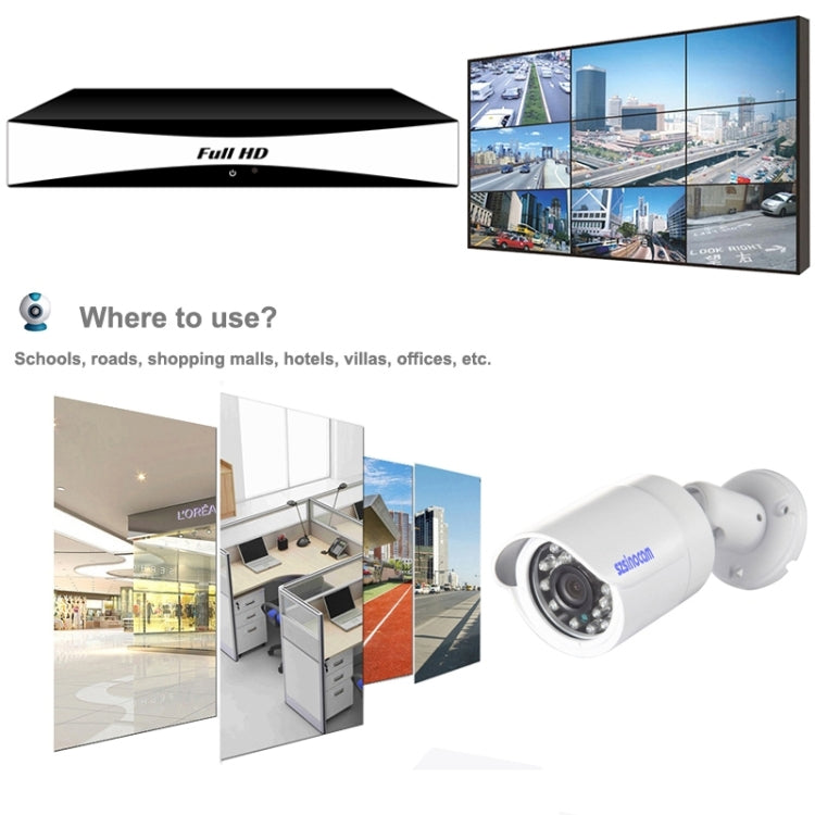 szsinocam SN-AHK-40010B 4CH 720P H.264 1.0 Mega Pixel Bullet IP Camera AHD DVR Kit, Support Night Vision / Motion Detection, IR Distance: 20m
