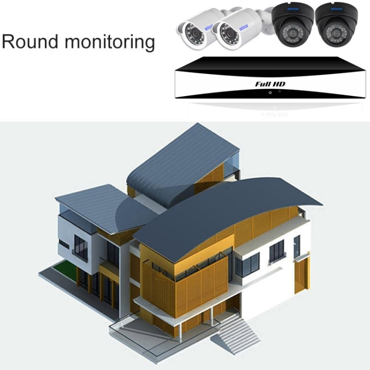 szsinocam SN-AHK-40010BD 4CH 720P H.264 1.0 Mega Pixel Bullet IP Camera AHD DVR Kit, Support Night Vision / Motion Detection, IR Distance: 20m
