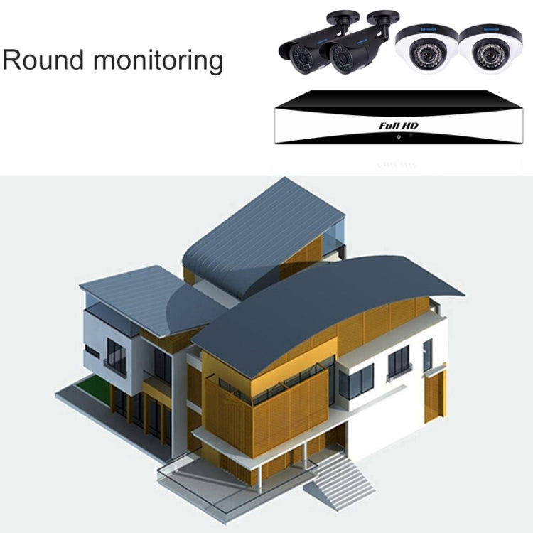szsinocam SN-AHK-40010BD3 4CH 720P H.264 1.0 Mega Pixel Bullet IP Camera AHD DVR Kit, Support Night Vision / Motion Detection, IR Distance: 20m