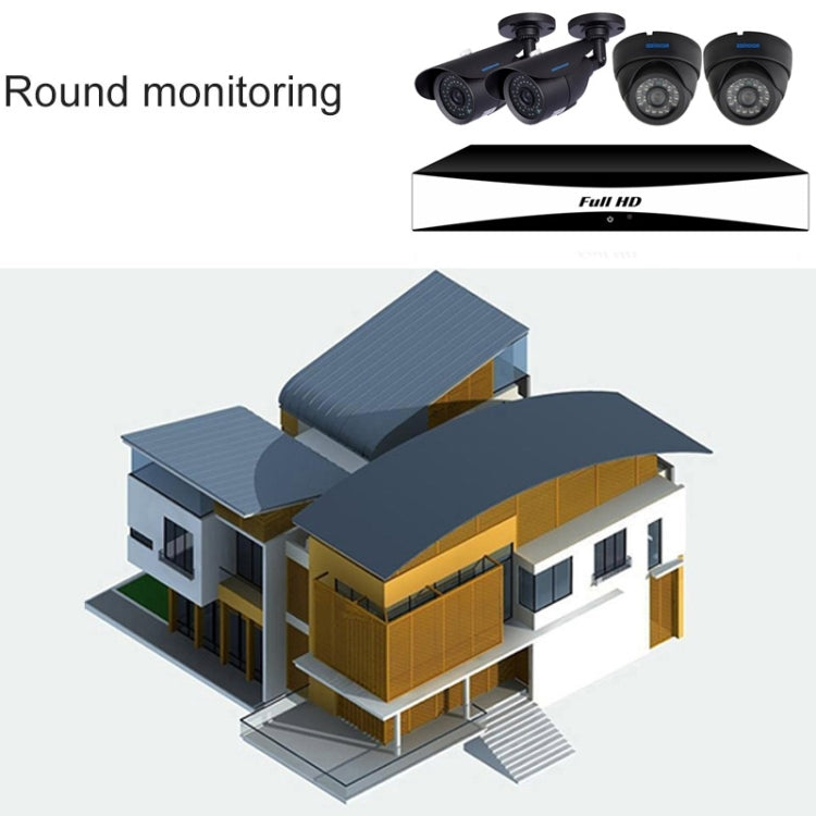 szsinocam SN-AHK-40010BD4 4CH 720P H.264 1.0 Mega Pixel Bullet IP Camera AHD DVR Kit, Support Night Vision / Motion Detection, IR Distance: 20m