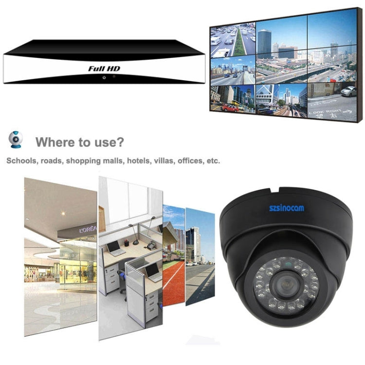 szsinocam SN-AHK-40010D 4CH 720P H.264 1.0 Mega Pixel Bullet IP Camera AHD DVR Kit, Support Night Vision / Motion Detection, IR Distance: 20m
