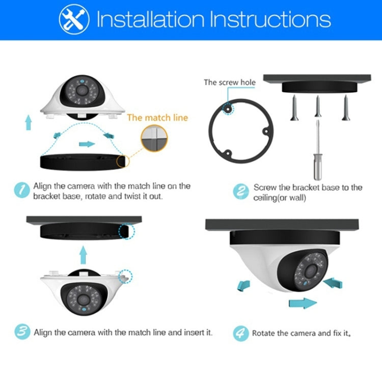 szsinocam SN-AHK-40010D2 4CH 720P H.264 1.0 Mega Pixel Bullet IP Camera AHD DVR Kit, Support Night Vision / Motion Detection, IR Distance: 20m