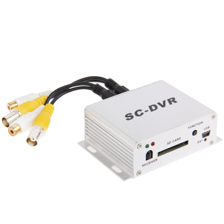 SC-DVR 1-CH Mini Digital Video Recorder with Motion Detected / Mixing / Audio / Touch / Alarm / Loop Recording & Remote Control, Support TF Card up to 32GB(Silver)