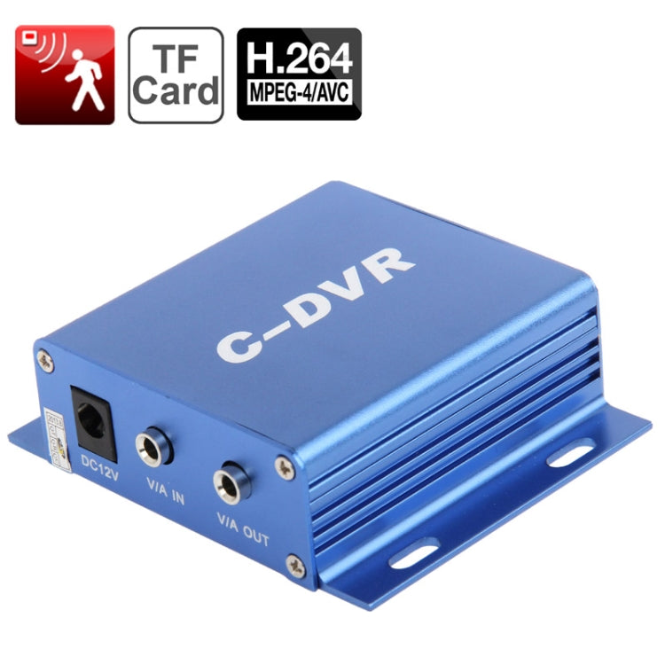 C-DVR 1-CH Mini Digital Video Recorder with Motion Detected / Mixing / Audio / Loop Recording, Support TF Card up to 32GB(Blue)