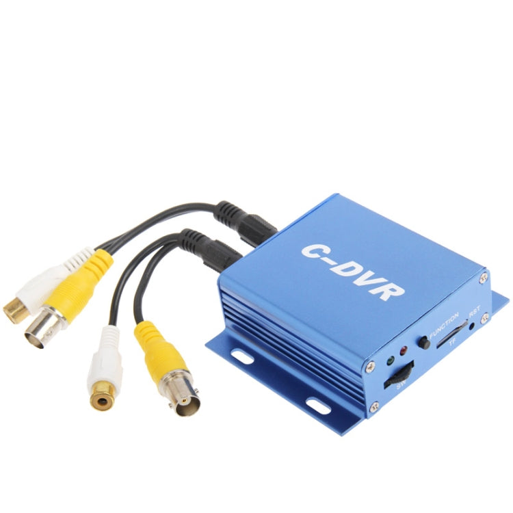 C-DVR 1-CH Mini Digital Video Recorder with Motion Detected / Mixing / Audio / Loop Recording, Support TF Card up to 32GB(Blue)