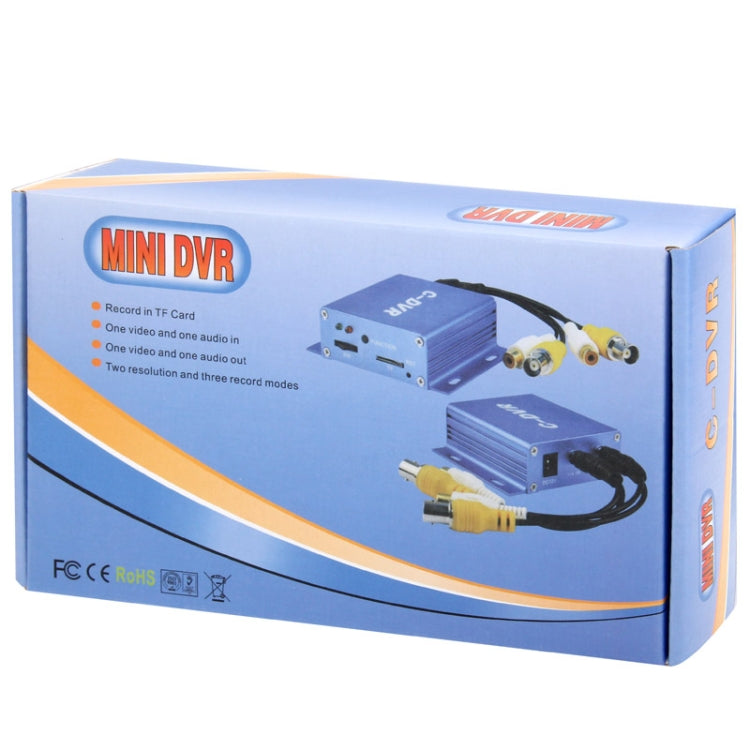 C-DVR 1-CH Mini Digital Video Recorder with Motion Detected / Mixing / Audio / Loop Recording, Support TF Card up to 32GB(Blue)