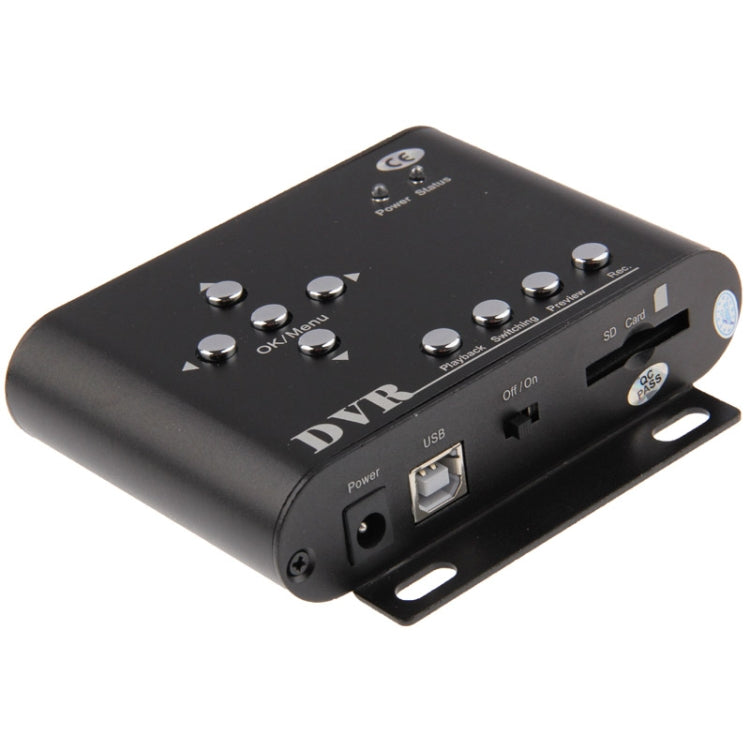 2 channels Mini DVR, Support SD Card, Can Be Connected to Two Cameras Simultaneously, Support Loop Recording(Black)