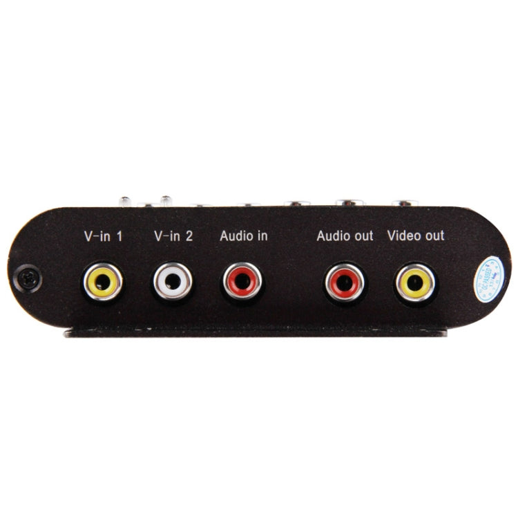 2 channels Mini DVR, Support SD Card, Can Be Connected to Two Cameras Simultaneously, Support Loop Recording(Black)
