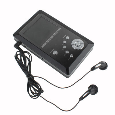 2.5 inch TFT LCD Screen Mini Wireless DVR Recording Receiver with SD Card Slot / Alarm Input(Black)