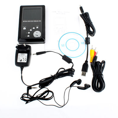 2.5 inch TFT LCD Screen Mini Wireless DVR Recording Receiver with SD Card Slot / Alarm Input(Black)
