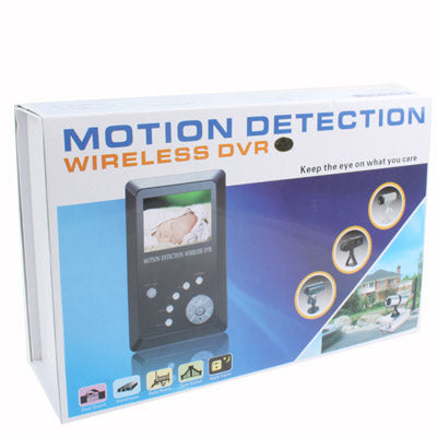 2.5 inch TFT LCD Screen Mini Wireless DVR Recording Receiver with SD Card Slot / Alarm Input(Black)
